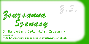 zsuzsanna szenasy business card